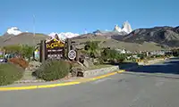 Ingreso a la localidad de El Chaltén.