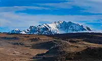 Vista de la cara Este del Cerro Huemul desde el sendero a al Mirados Las Águilas.